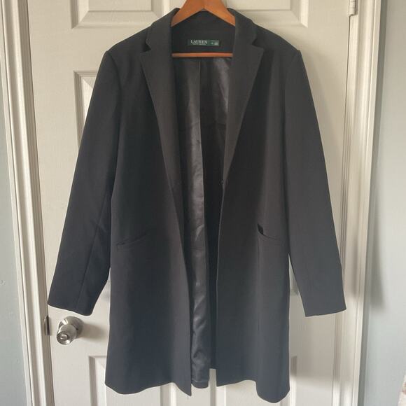 Vintage Lauren Ralph Lauren Longline Blazer XL Oversize Single Button Y2K Era - Picture 1 of 6